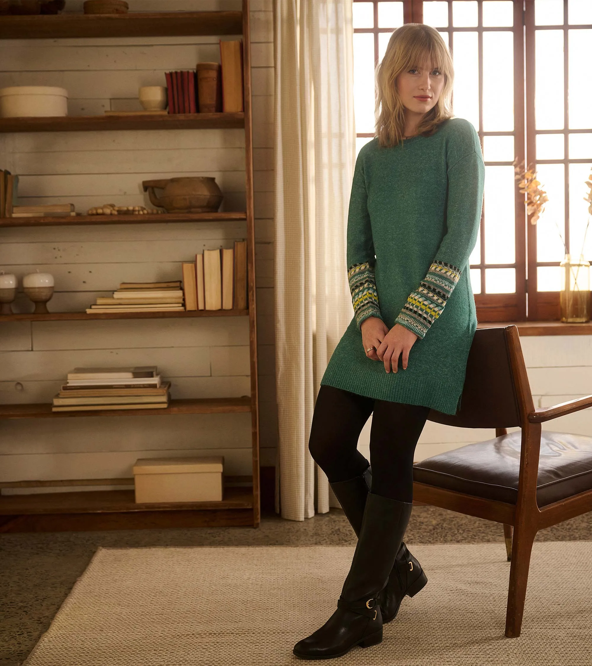 Sadie Sweater Dress - Forest Green -Hatley