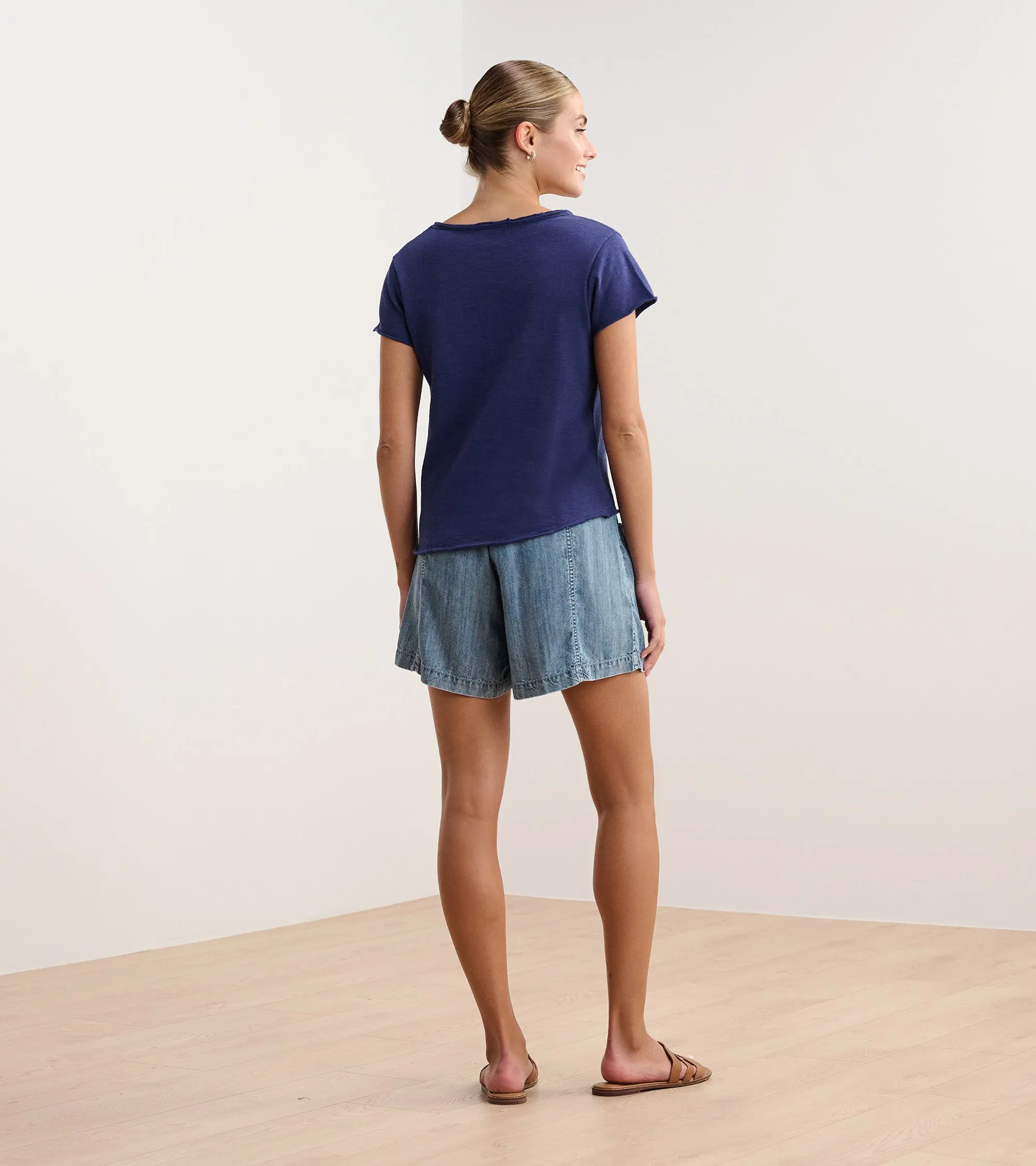 Sadie V-Neck Tee - Patriot Blue -Hatley