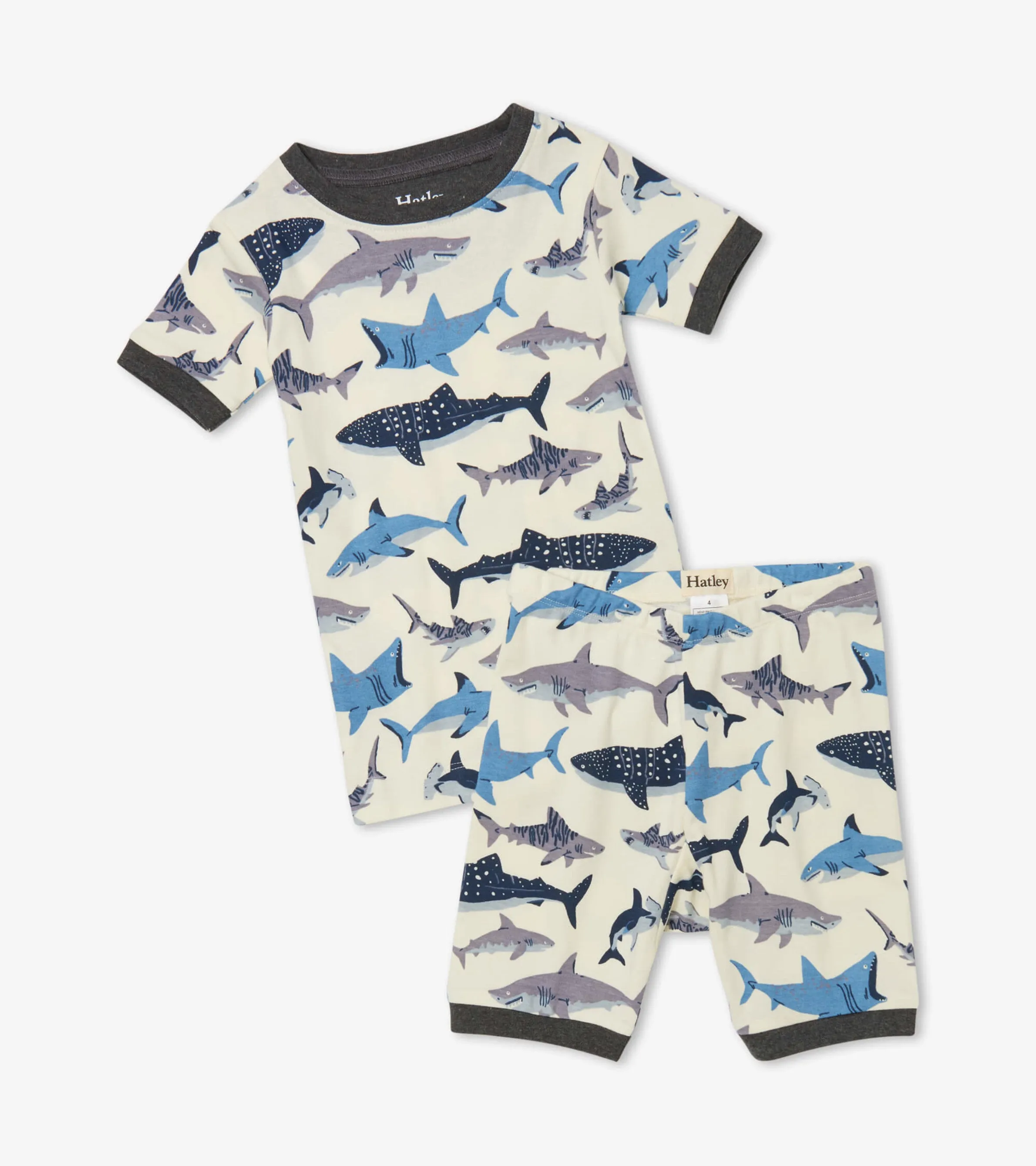 Shark School Organic Cotton Short Pajama Set -Hatley