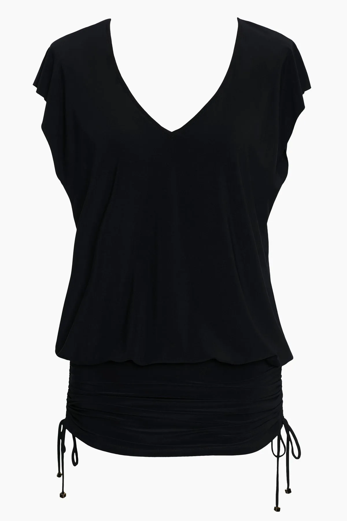 Shirred Beach Dress Cover Up
