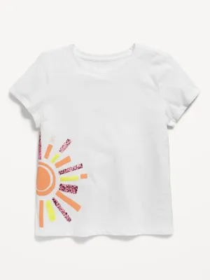 Short-Sleeve Flip-Sequin Graphic T-Shirt for Girls