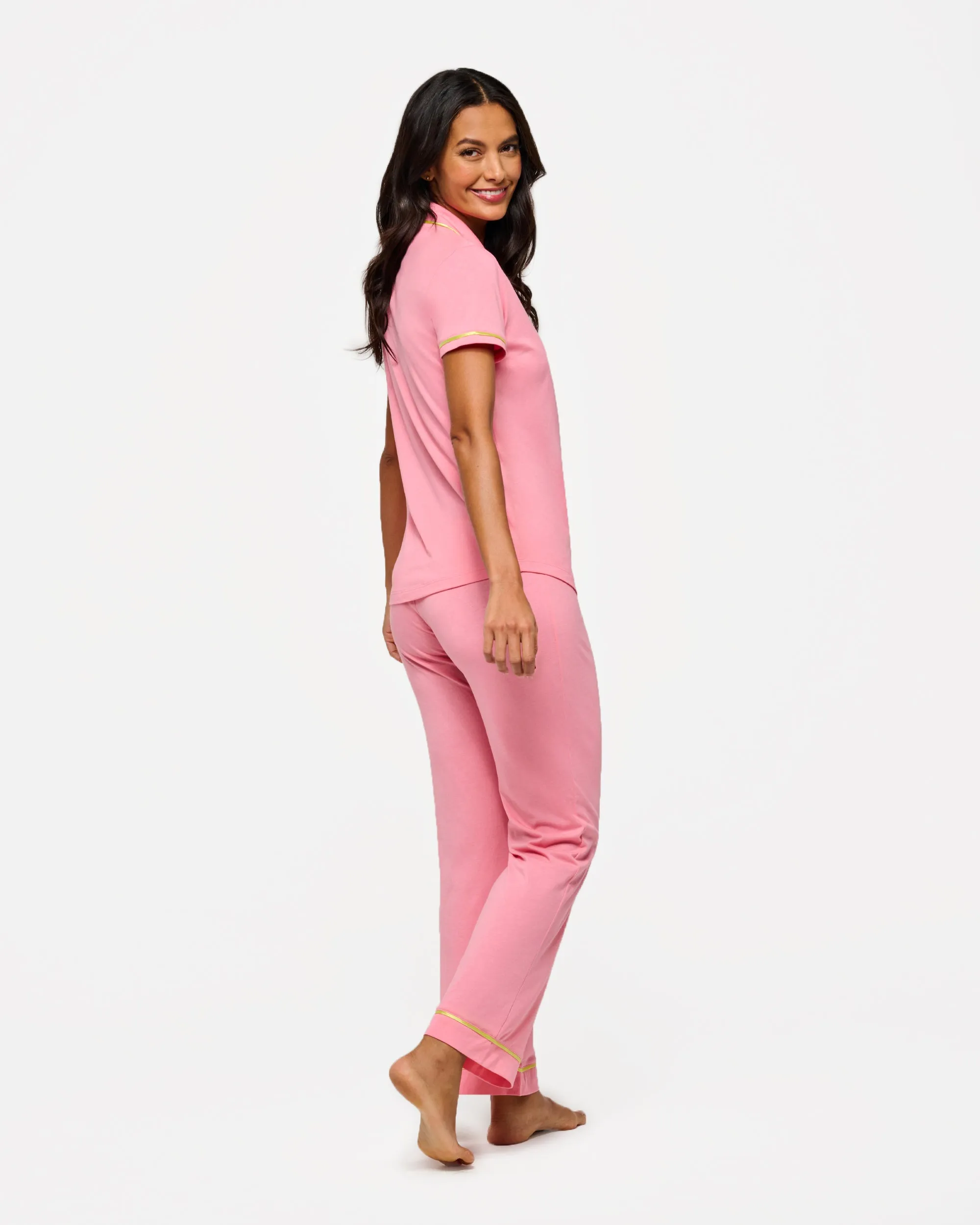 Short Sleeve Top & Pant Pajama Set Cosabella