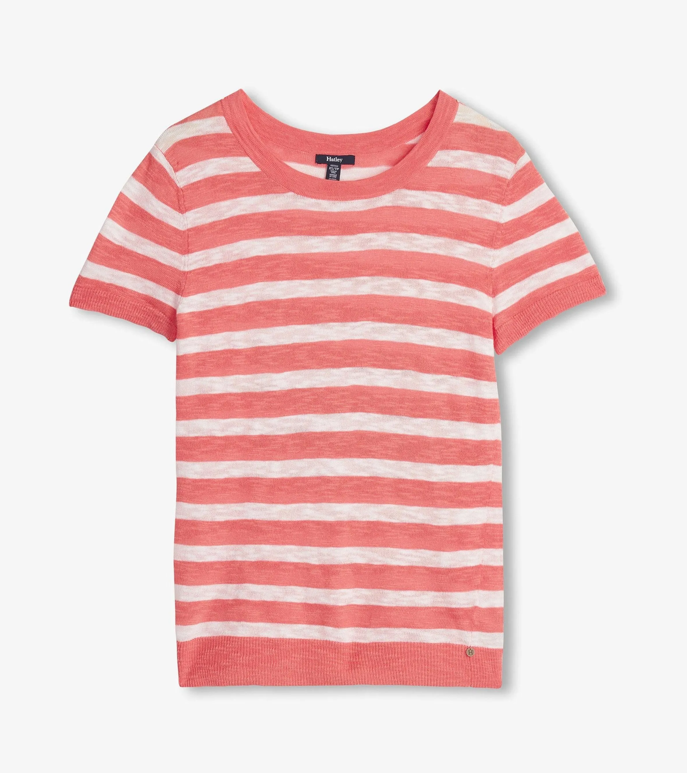 Simone Knit Tee - Coral Stripes -Hatley