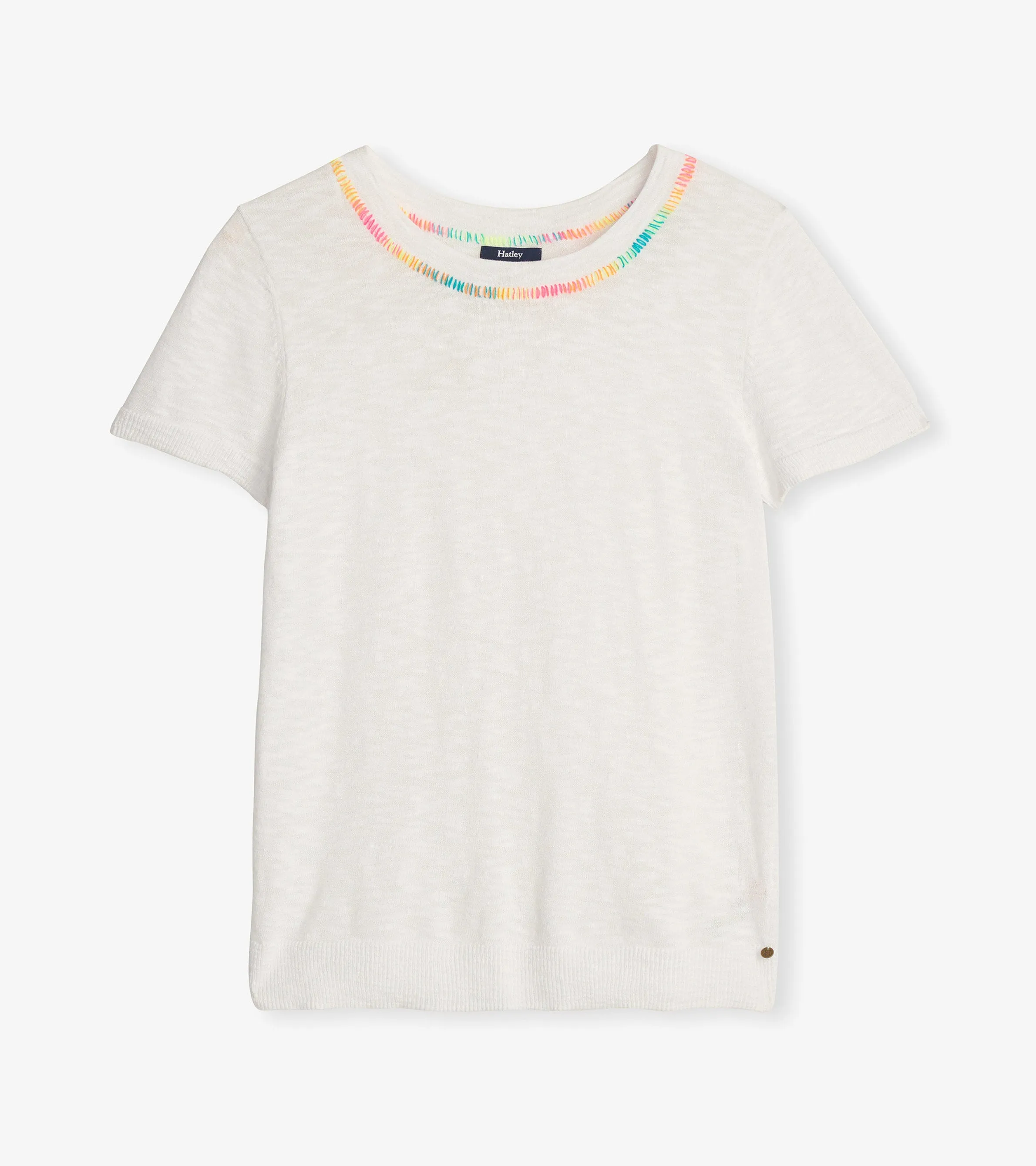 Simone Knit Tee - White -Hatley