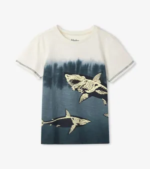 Skeletal Sharks Glow In The Dark Graphic Tee | Hatley