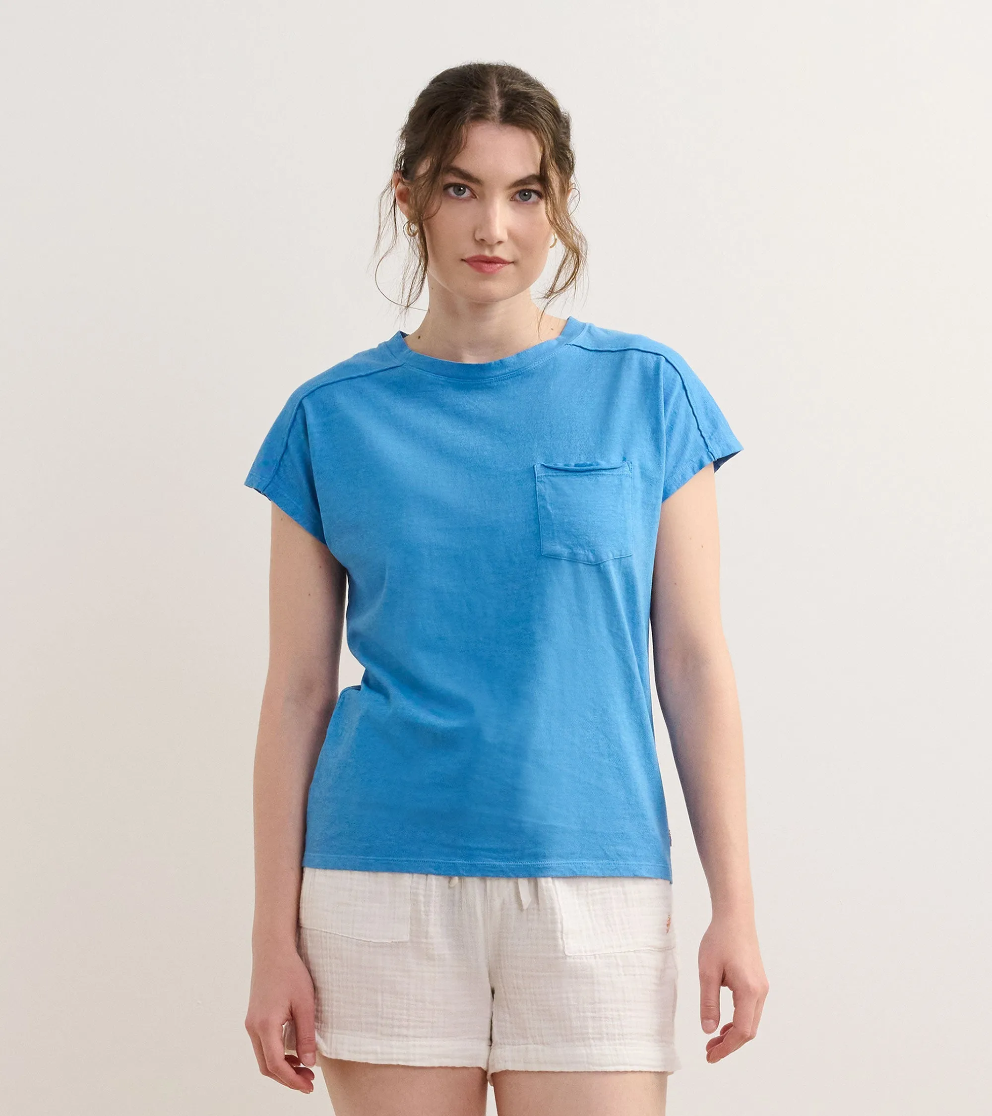 Slouchy Pocket Tee - Marina -Hatley
