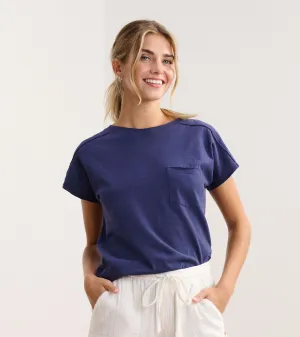 Slouchy Pocket Tee - Patriot Blue -Hatley