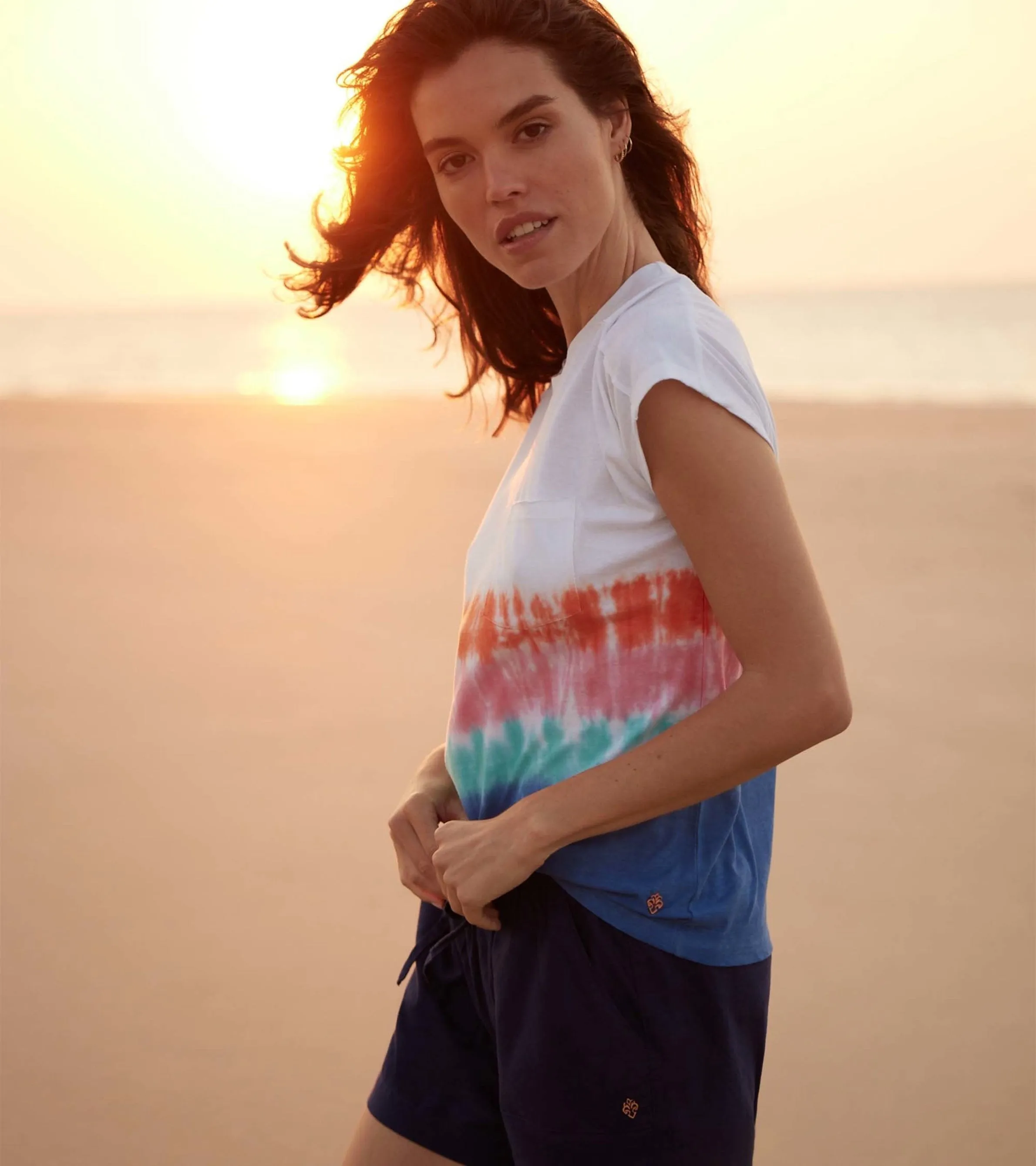 Slouchy Pocket Tee - Vintage Beach -Hatley