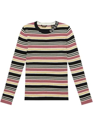 Stripe Long Sleeve T-Shirt Guess