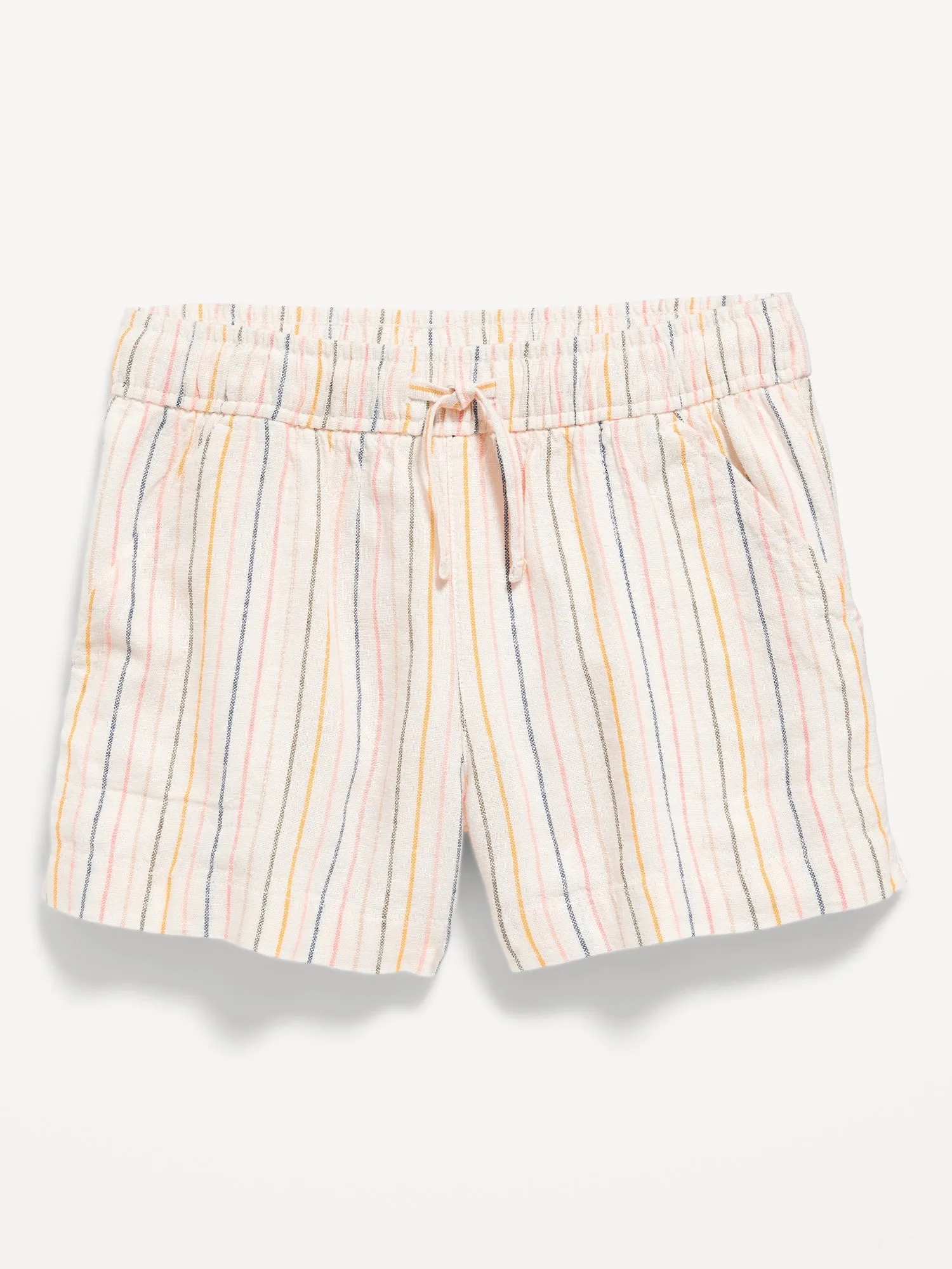 Striped Linen-Blend Drawstring Shorts for Girls
