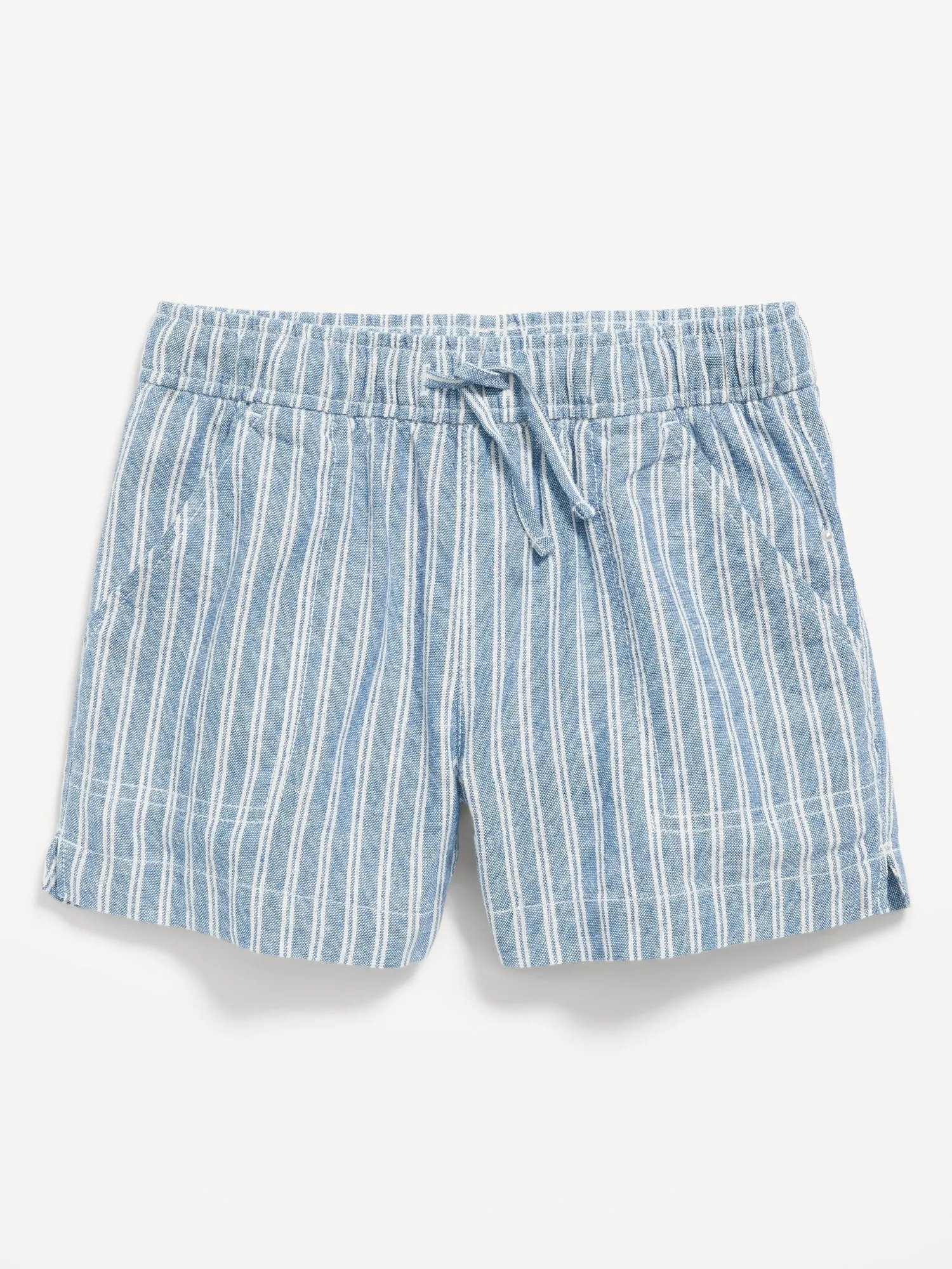 Striped Linen-Blend Drawstring Shorts for Girls