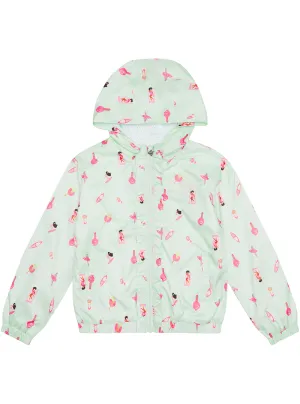Summer Days Print Hooded Windbreaker Jacket Guess