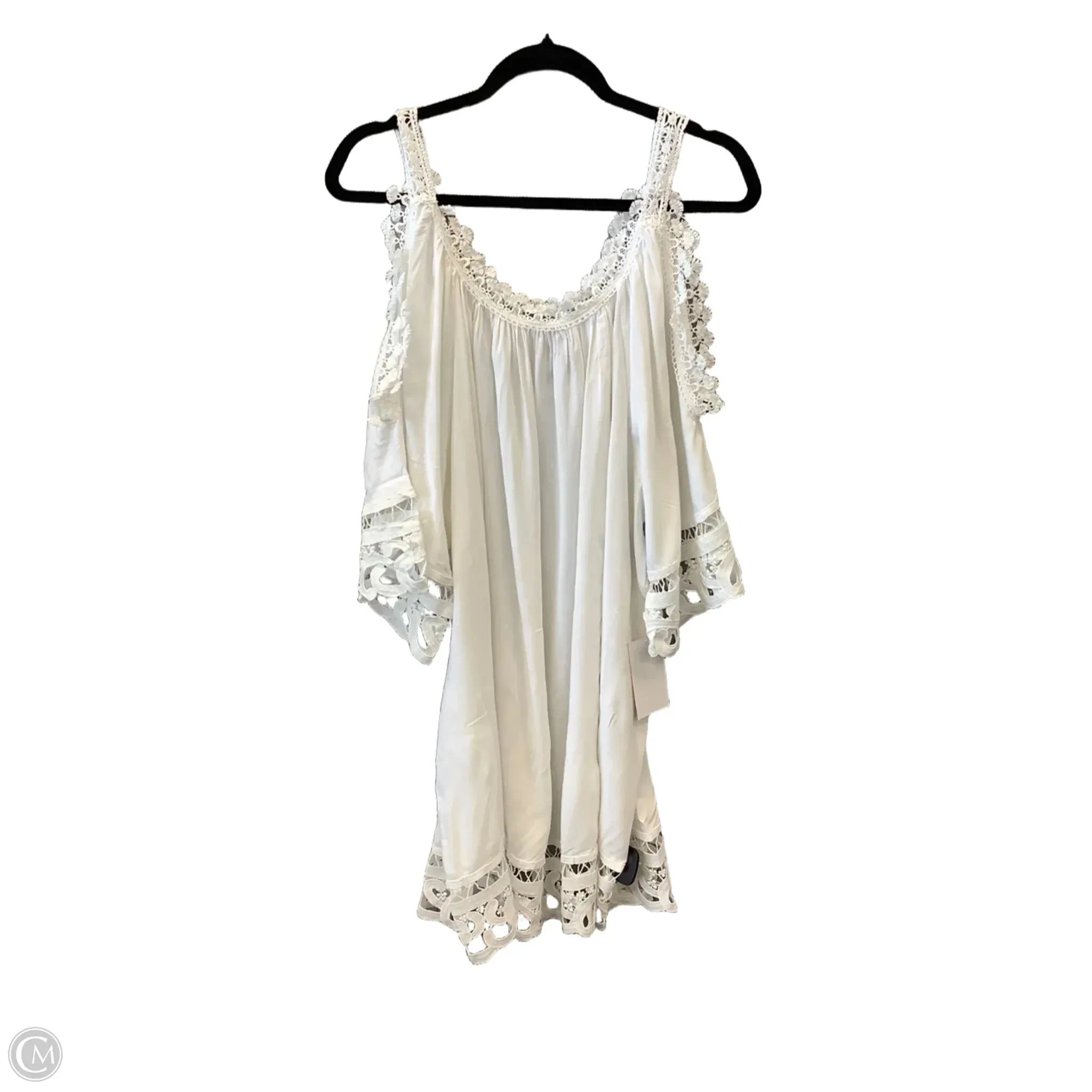 Swimwear Cover-up By Clothes Mentor In White, Size: 1x