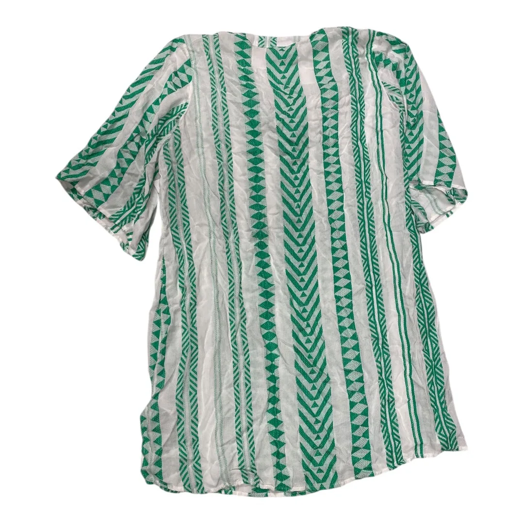 Swimwear Cover-Up By Japna In Green & White, Size:Xl