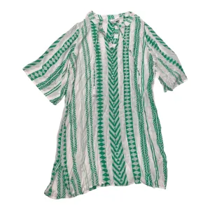 Swimwear Cover-Up By Japna In Green & White, Size:Xl