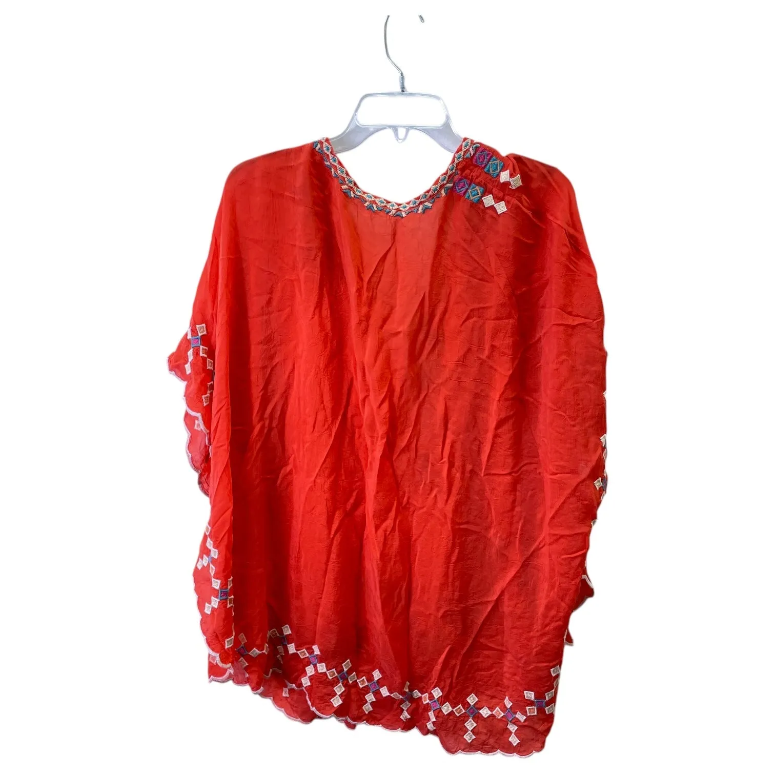 Swimwear Cover-Up By Johnny Was In Red, Size:1X