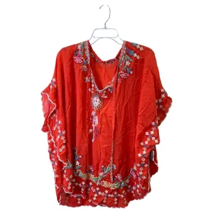 Swimwear Cover-Up By Johnny Was In Red, Size:1X