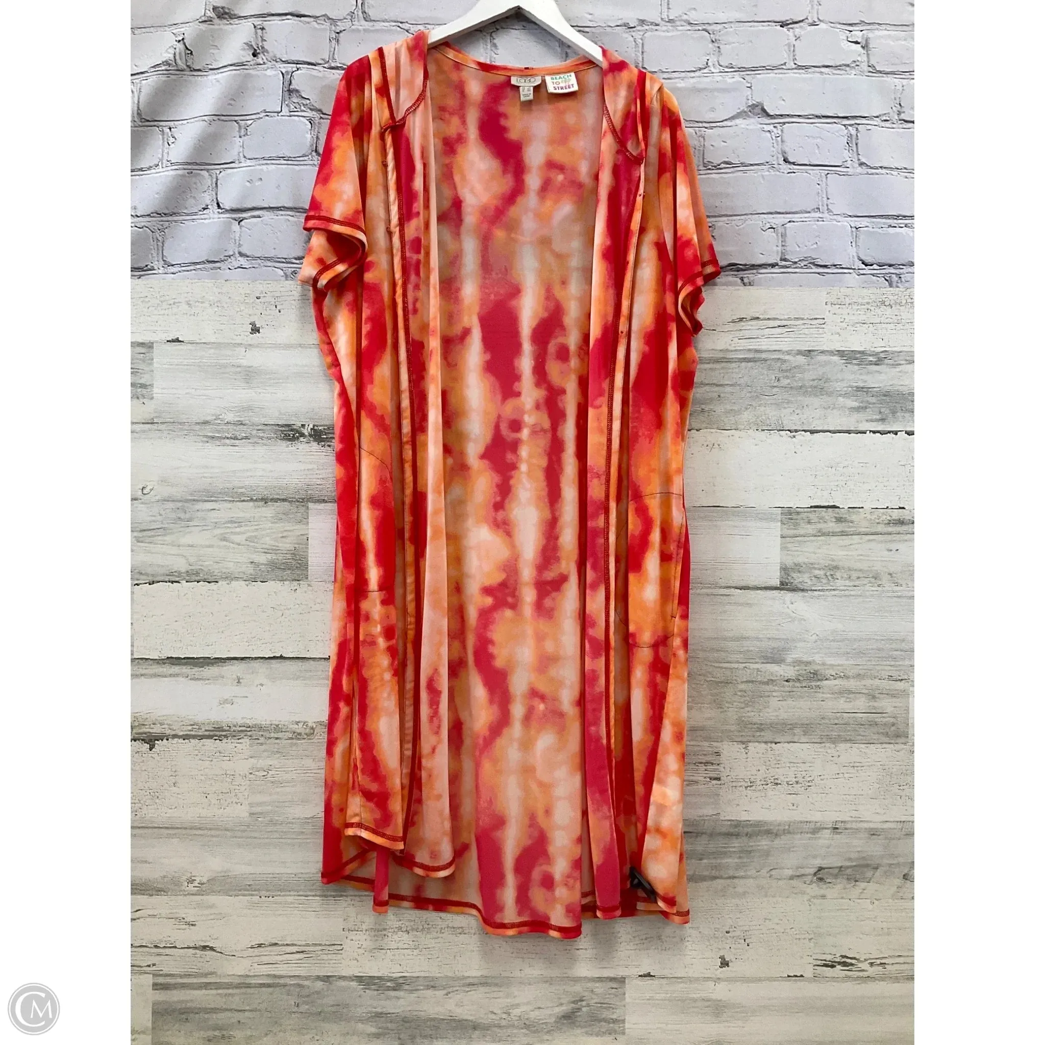 Swimwear Cover-up By Logo In Orange & Red, Size: 2x