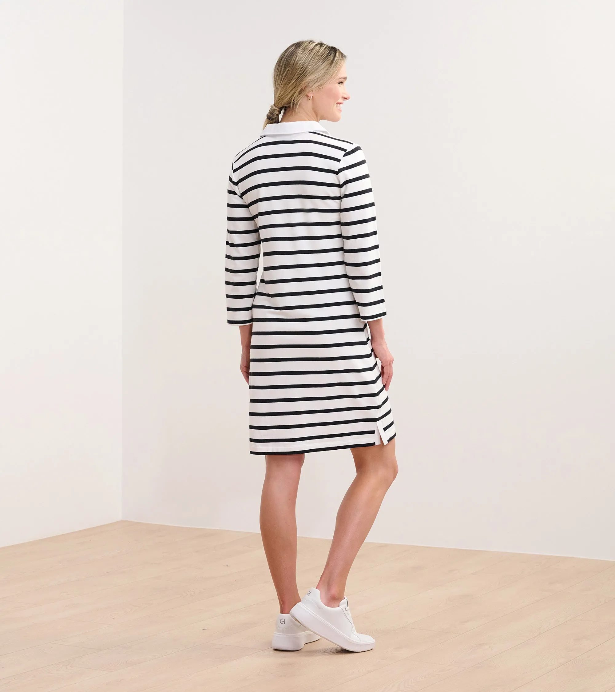 Taylor Dress - Black and White Stripes -Hatley