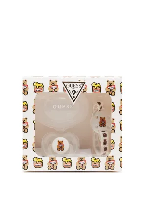 Teddy 3-Pack Pacifier Clip Holder Set Guess