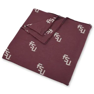 Three Little Anchors Stacked FSU Design Knit Swaddle - Garnet