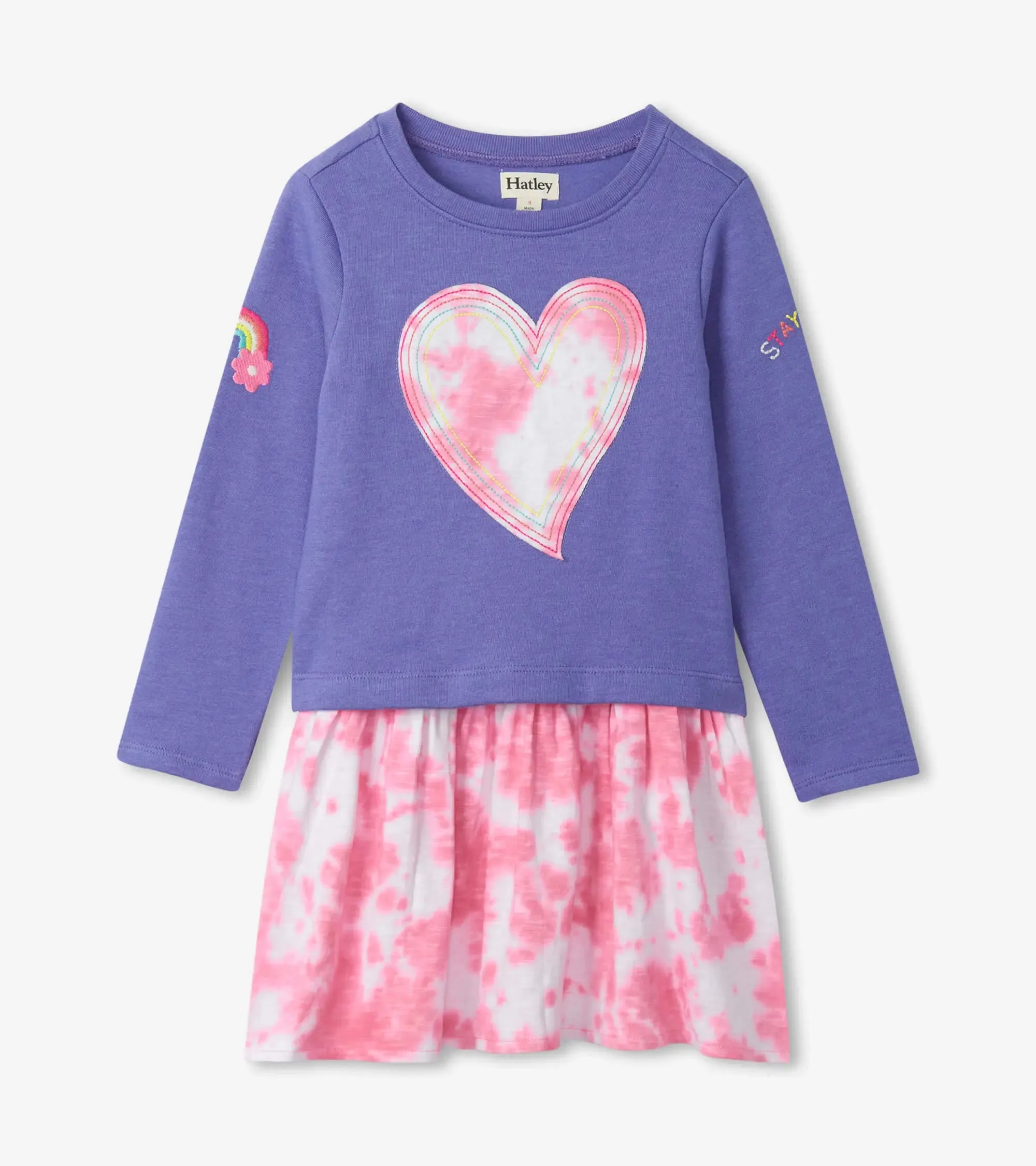 Tie Dye Heart Drop Waist Dress | Hatley