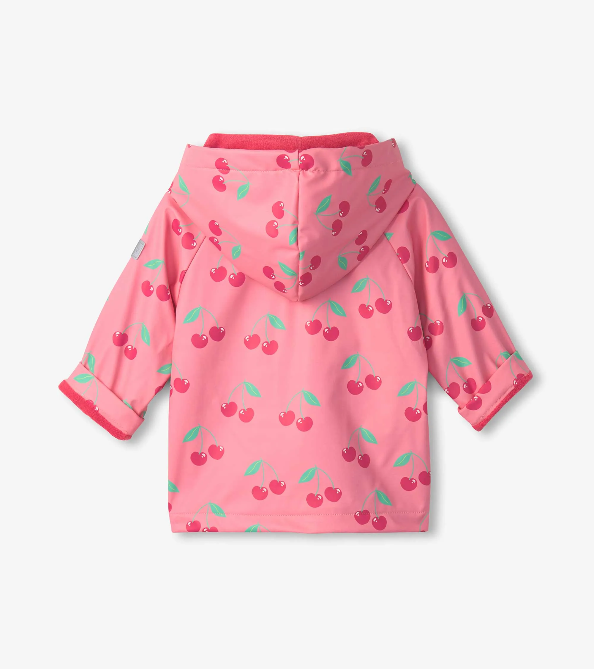 Toddler Girls Cherries Button-Up Rain Jacket -Hatley