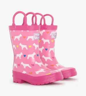 Toddler Girls French Bulldogs Rain Boots -Hatley