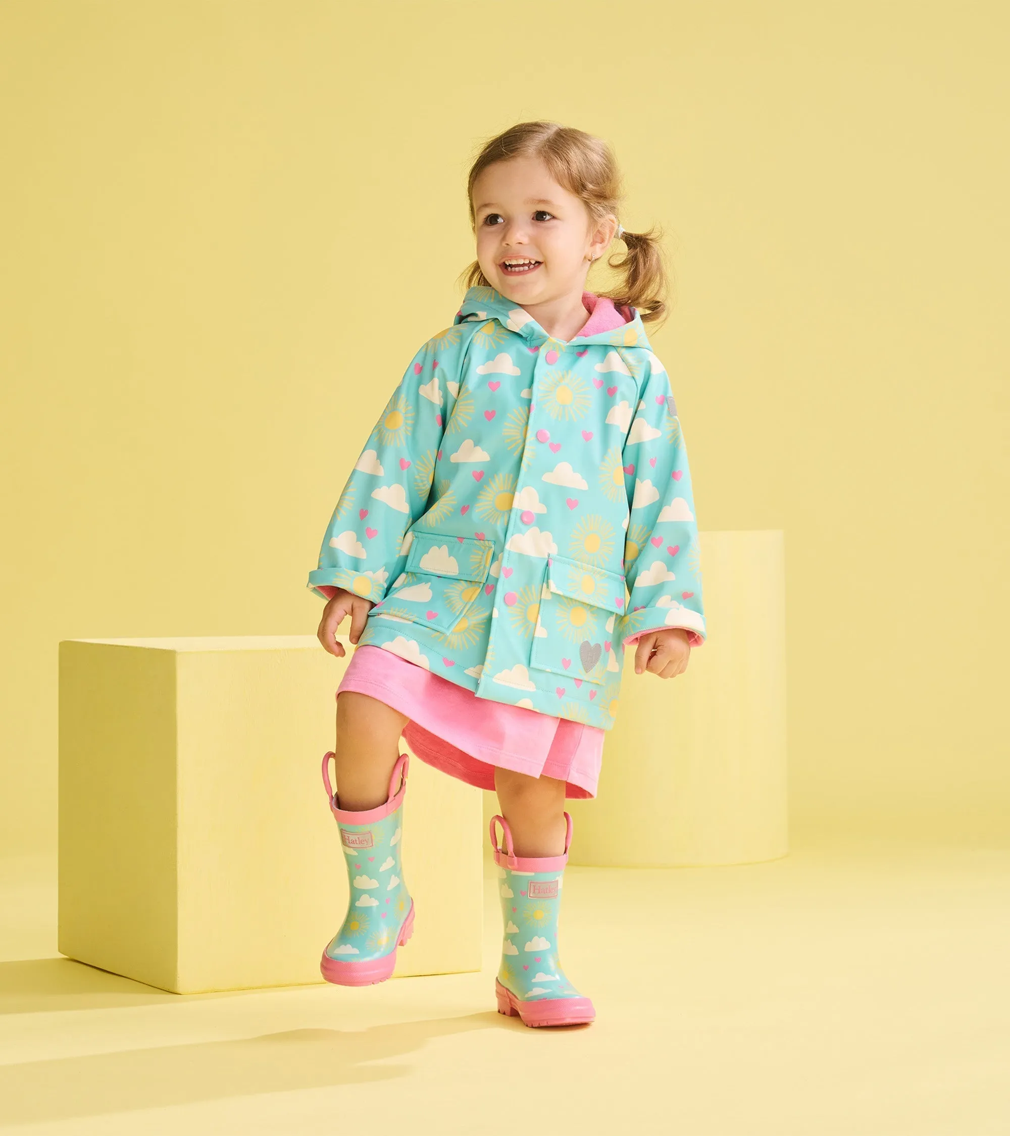 Toddler Girls Happy Skies Rain Boots -Hatley