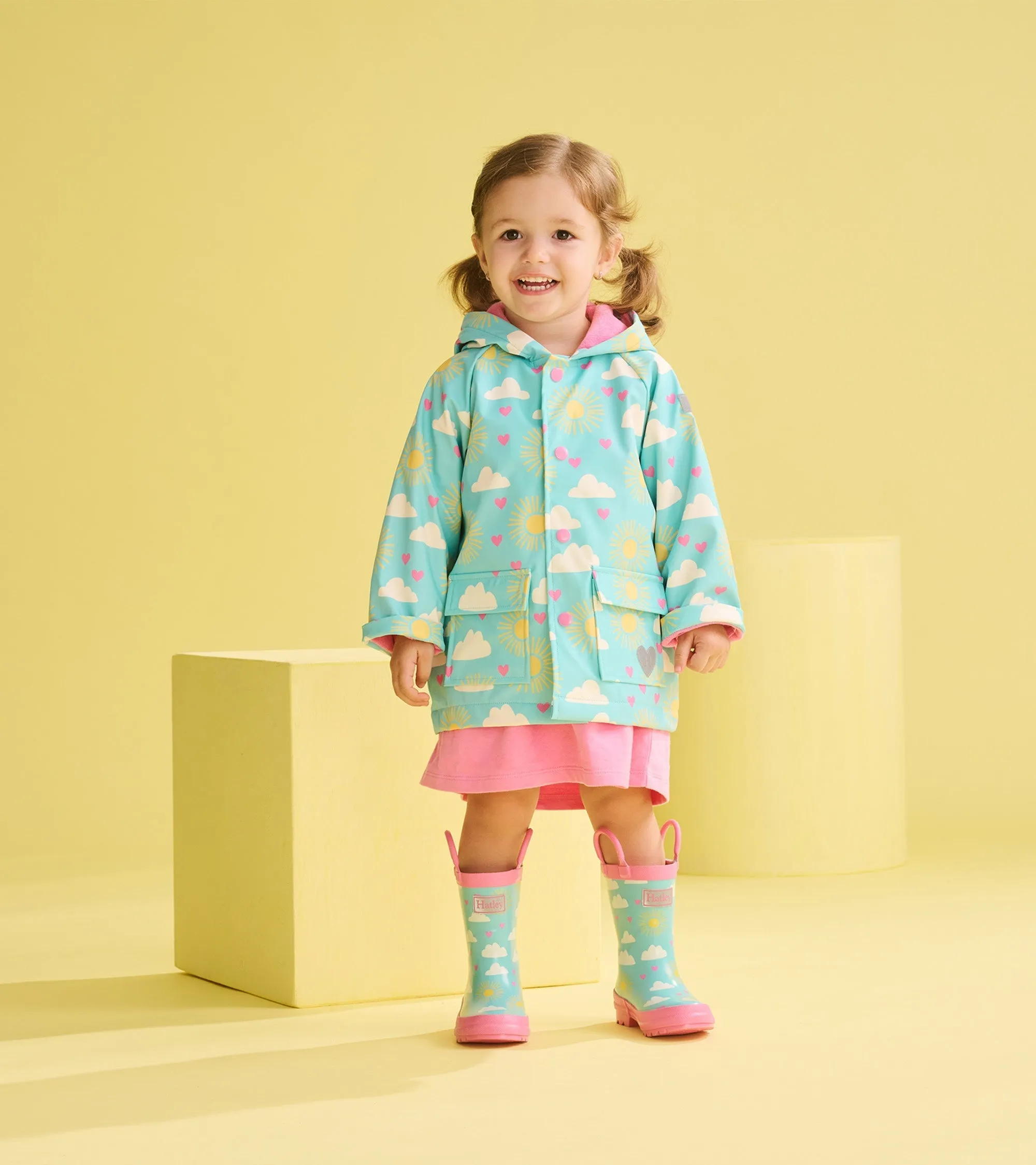 Toddler Girls Happy Skies Rain Boots -Hatley