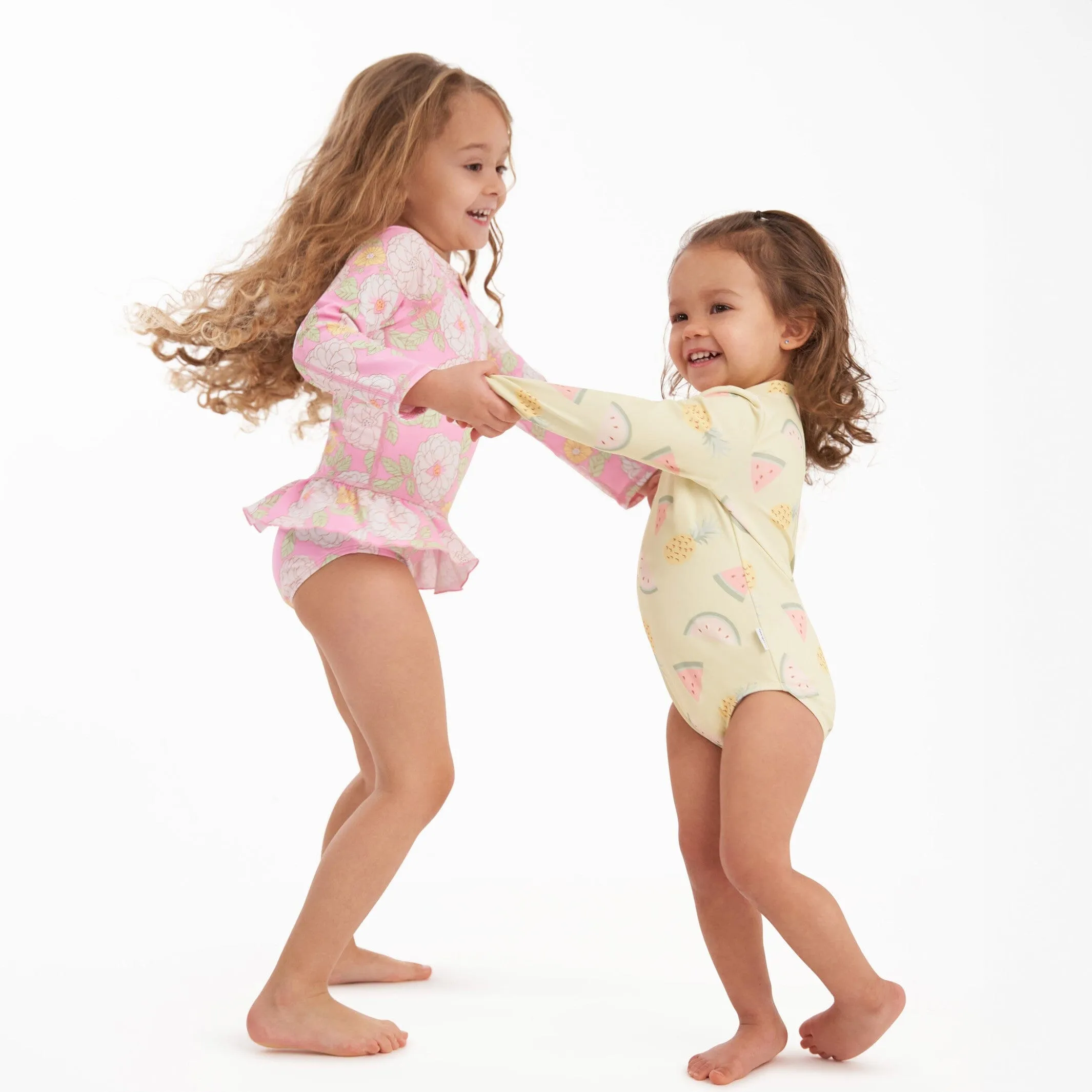 Toddler Girls UPF 50  Peonies Rash Guard Gerber Childrenswea