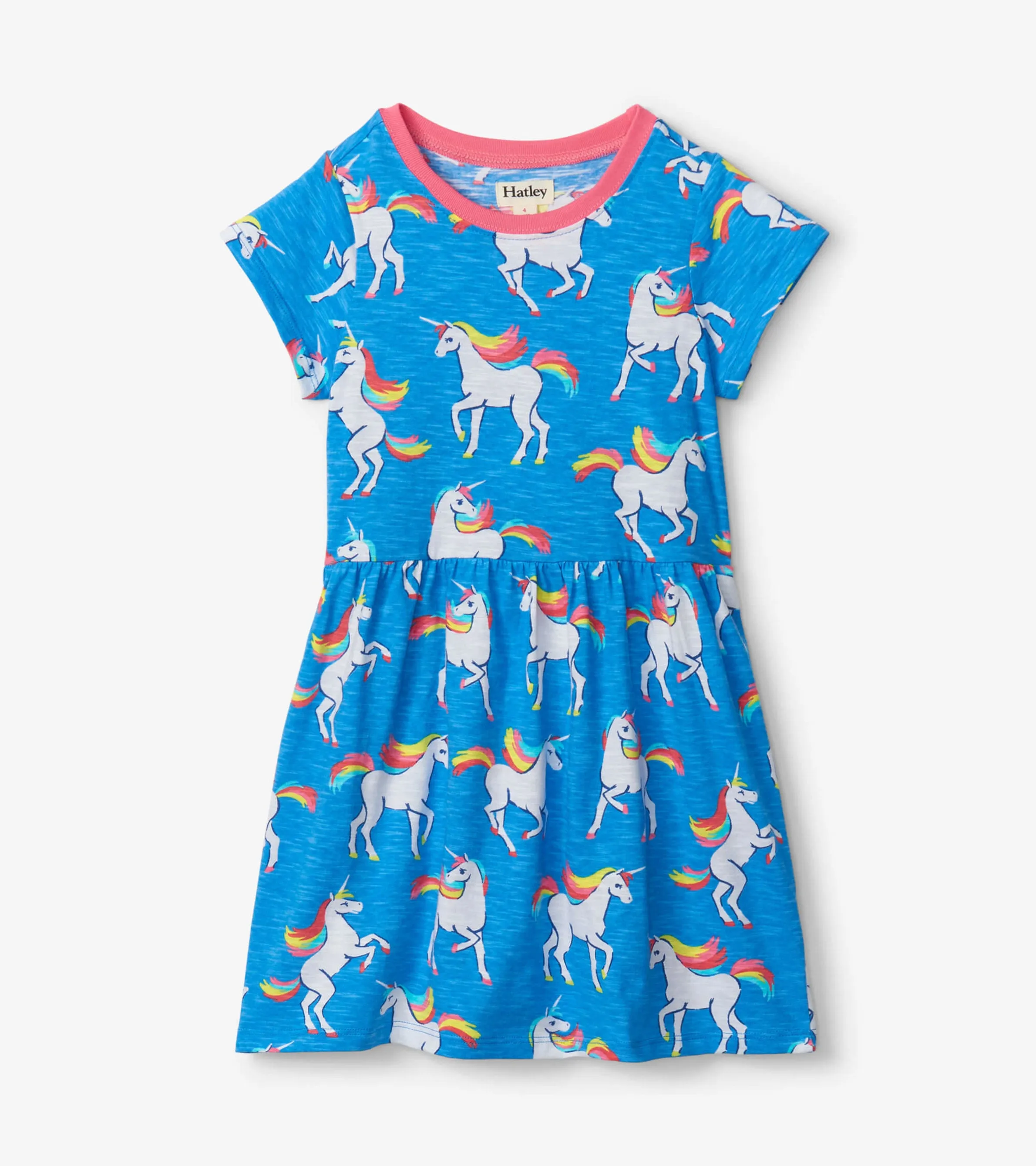 Unicorn Sky Dance Short Sleeved Skater Dress -Hatley