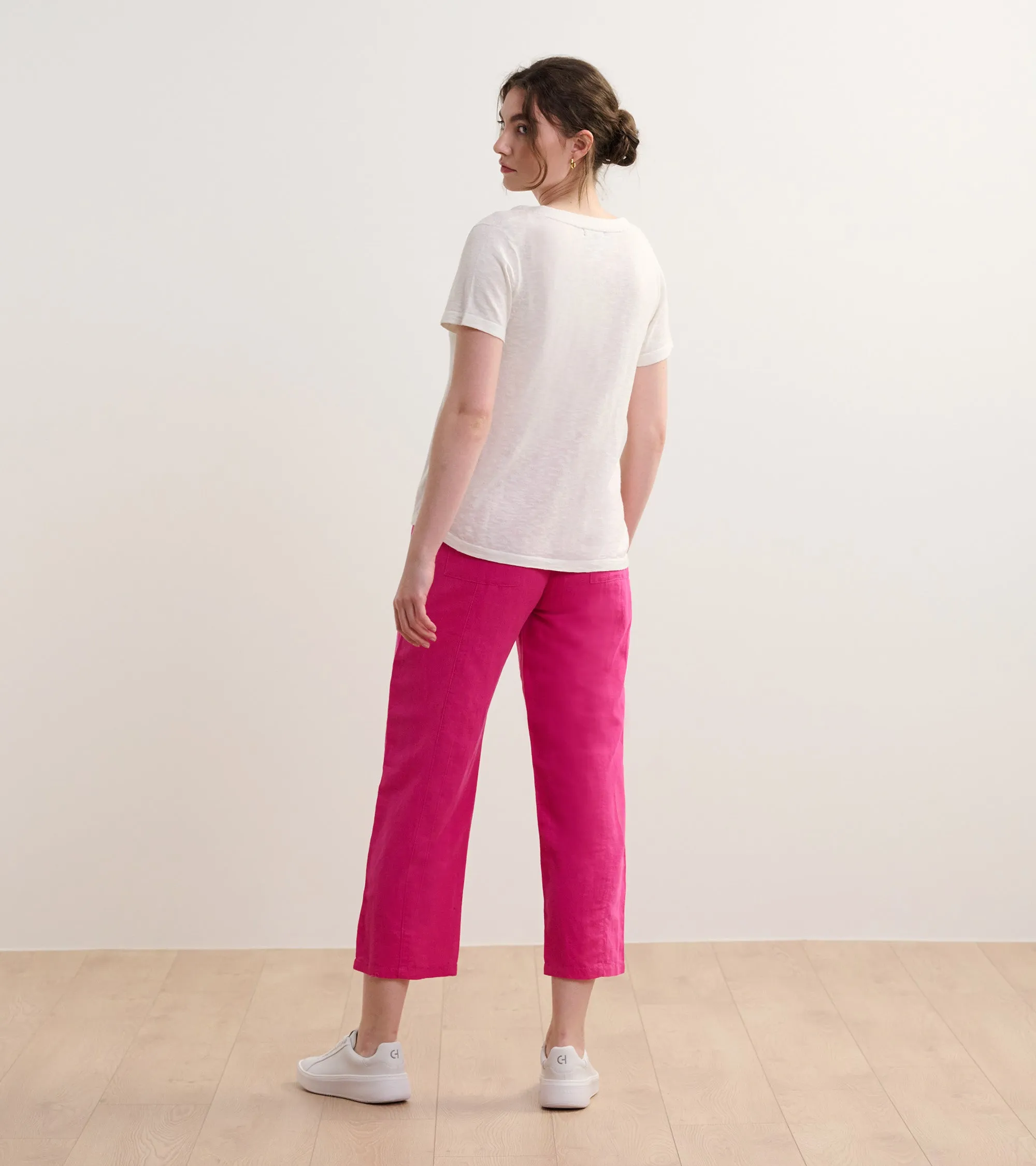V-Neck Knit Tee - White -Hatley