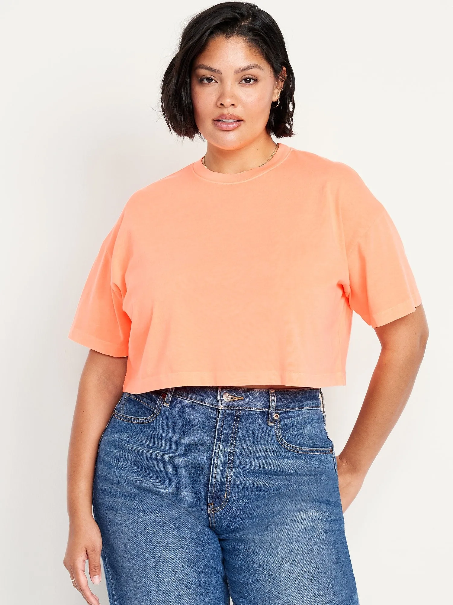 Vintage Oversized Crop T-Shirt