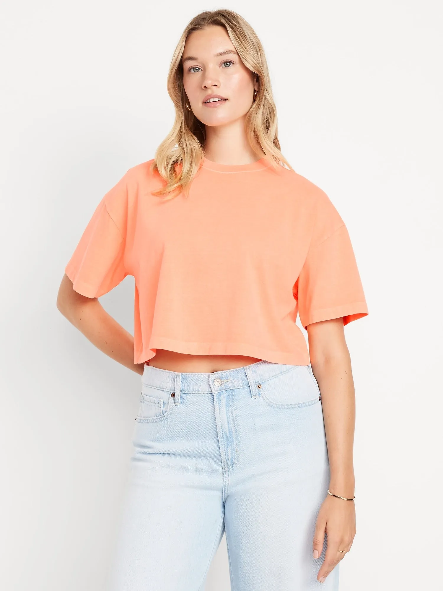 Vintage Oversized Crop T-Shirt