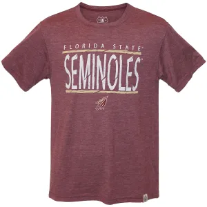 Wes & Willy Kid's Florida State Seminoles Arrowhead Design Tri-blend Short Sleeve T-shirt - Garnet