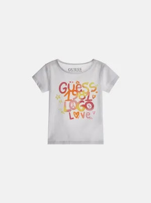 White 1981 Logo Love T-Shirt (2-7) Guess