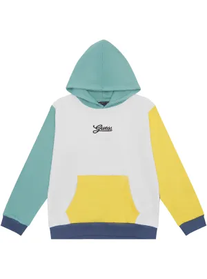 White Contrast Hooded Jumper (7-16) Guess
