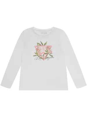 White Long Sleeve T-Shirt (7-16) Guess