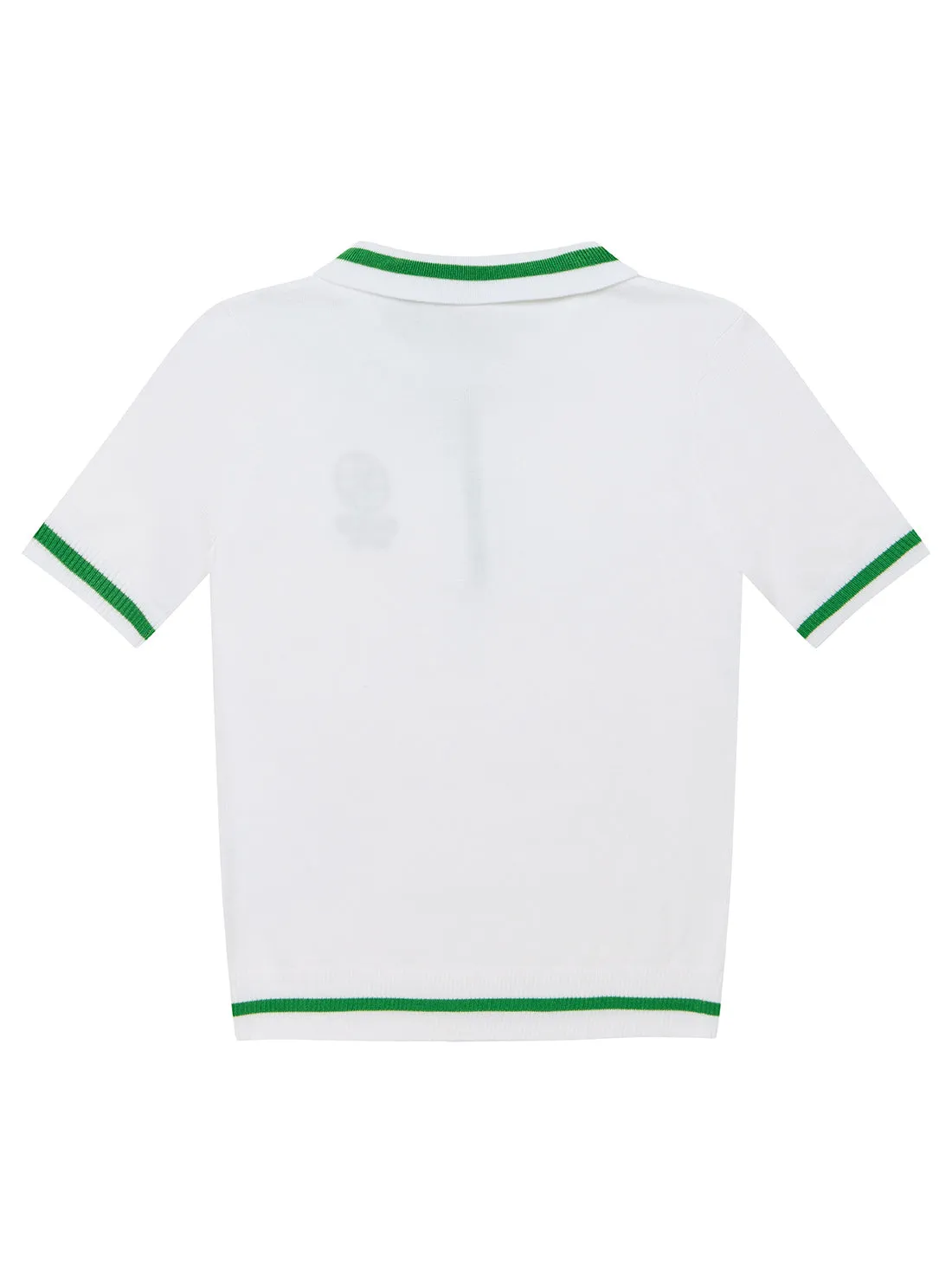 White Short Sleeve Polo Knit Sweater (7-16) Guess
