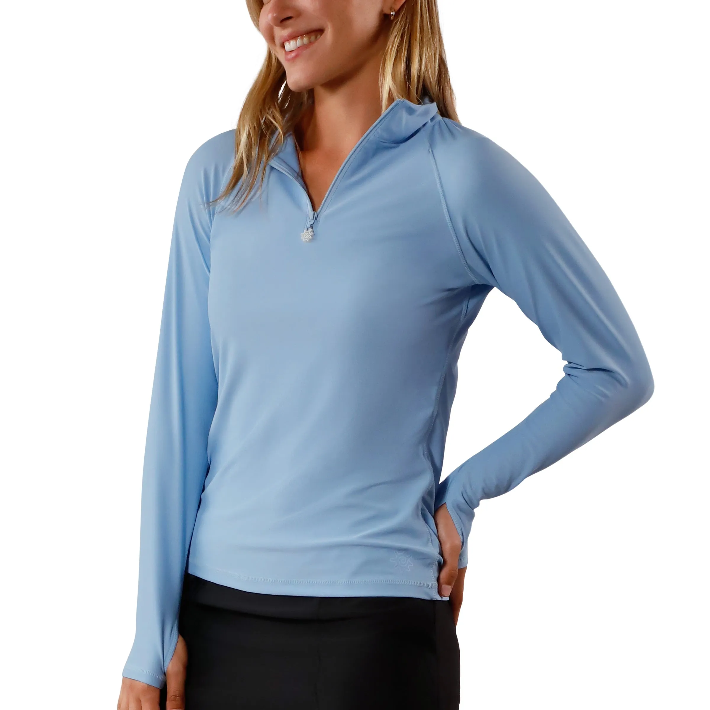 Women's Long Sleeve Quarter Zip Sun & Swim Shirt