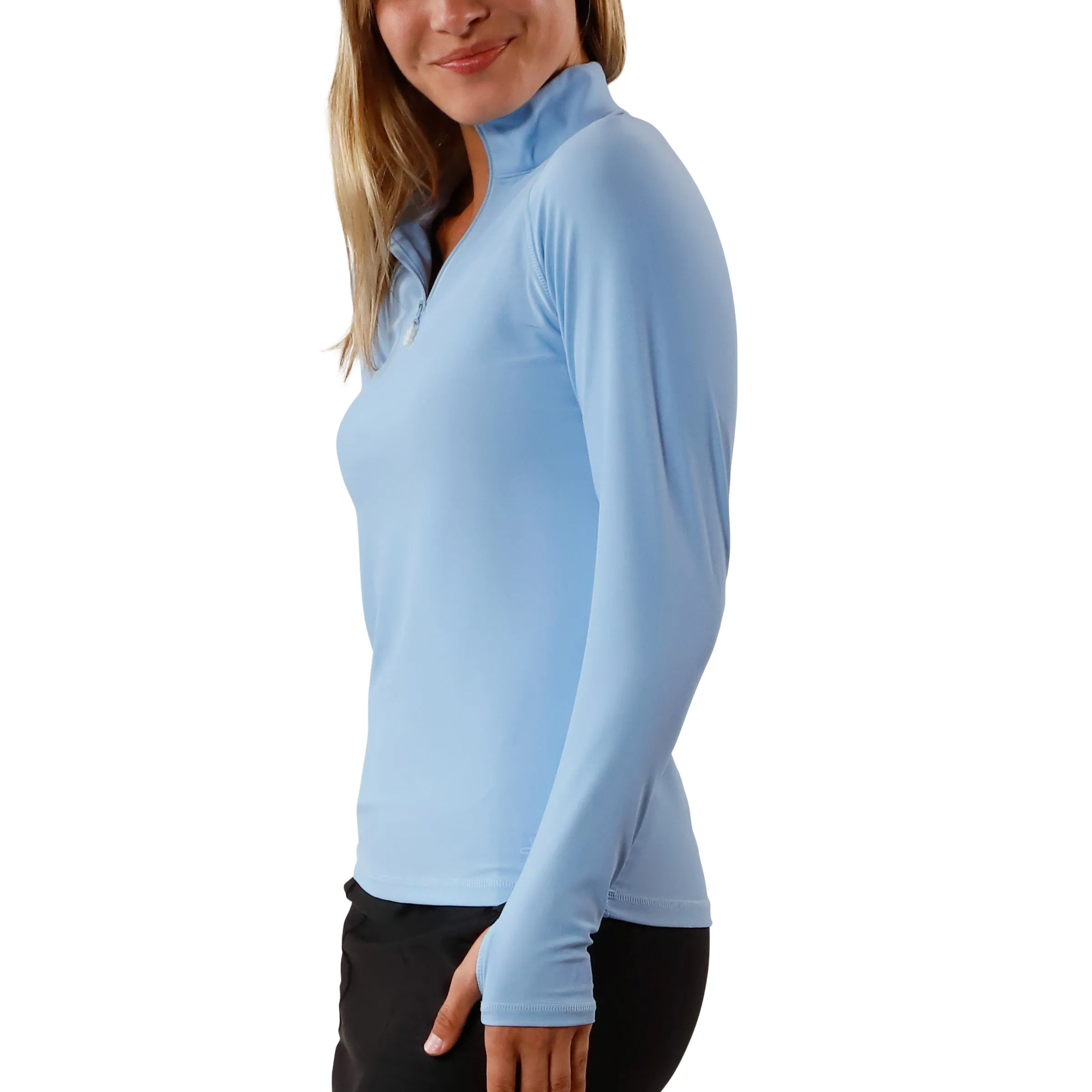 Women's Long Sleeve Quarter Zip Sun & Swim Shirt