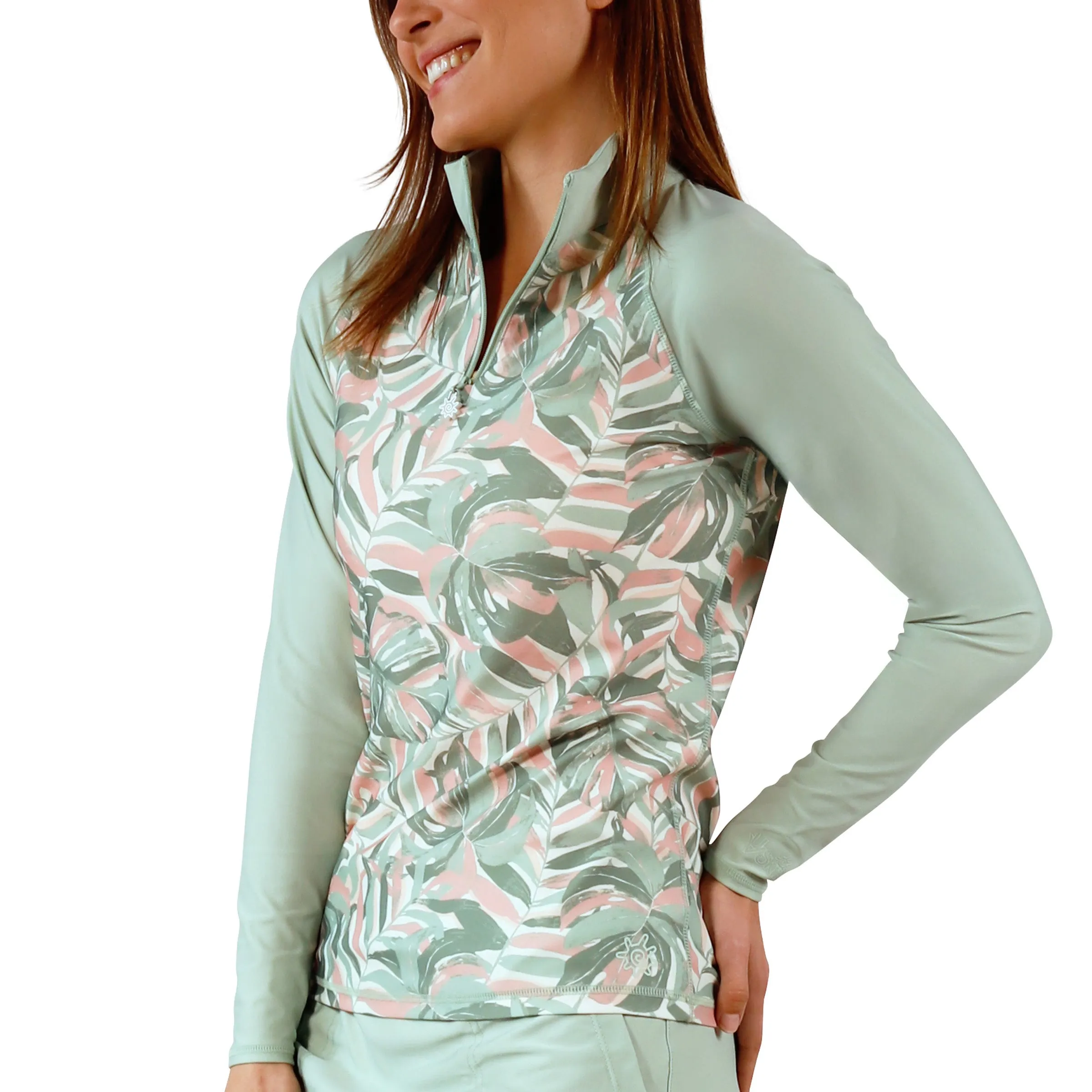Women's Long Sleeve Quarter Zip Sun & Swim Shirt