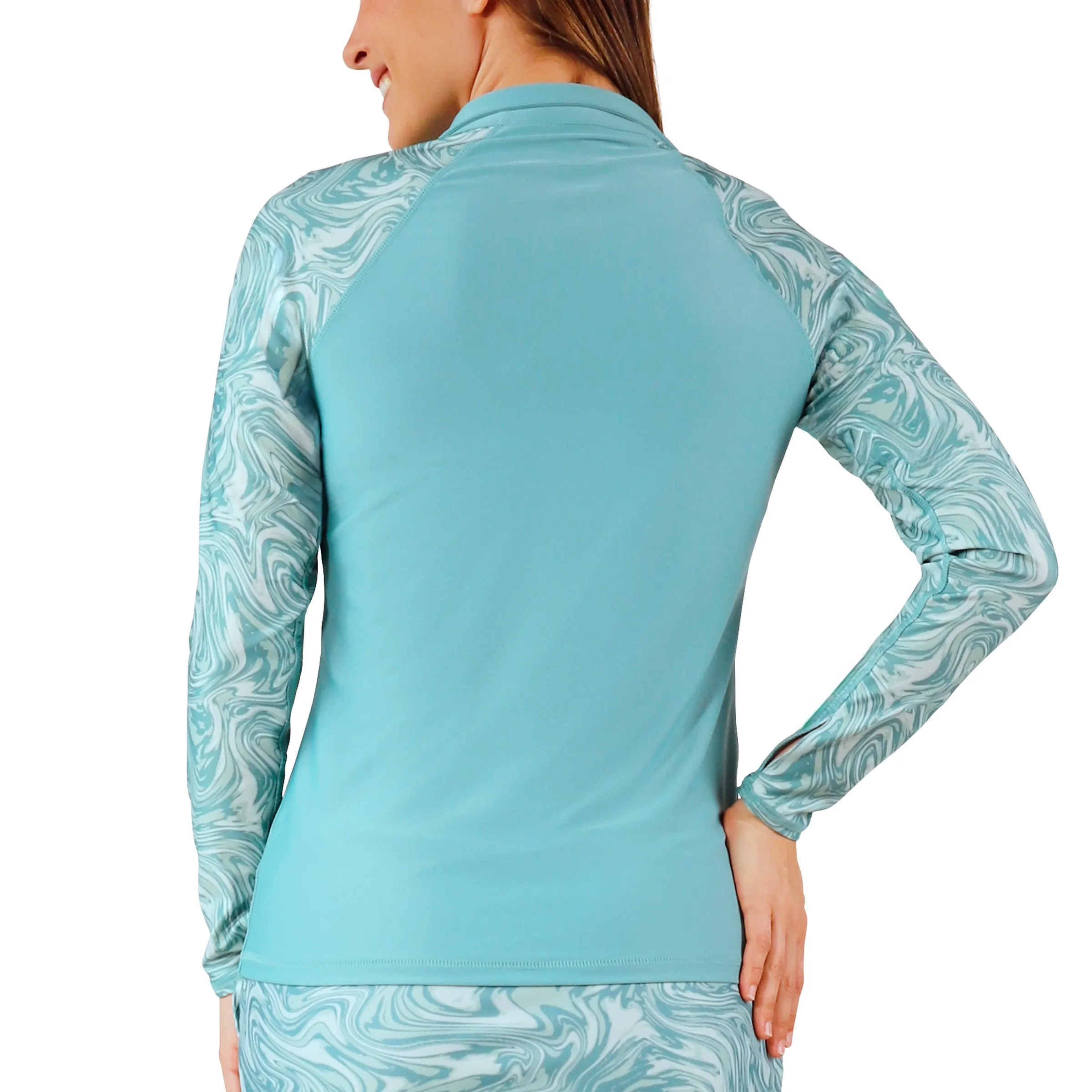 Women's Long Sleeve Quarter Zip Sun & Swim Shirt