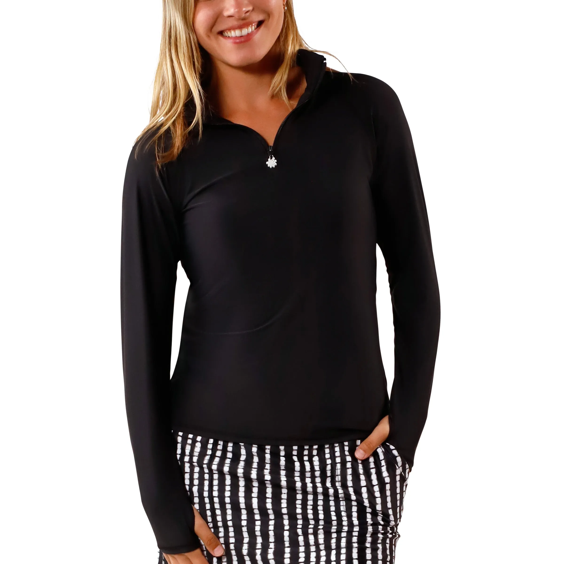 Women's Long Sleeve Quarter Zip Sun & Swim Shirt