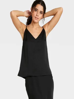 Women's Pajamas Camisole Top,Black