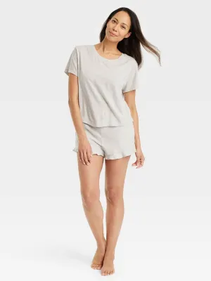 Women's Plain Sleepwear Top,Light Grey