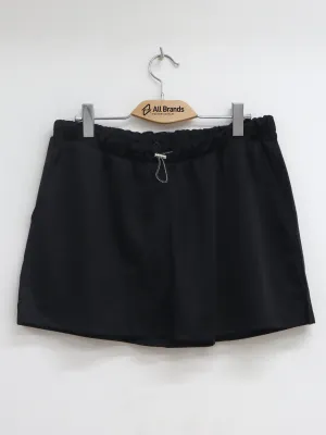 Women's Plain Solid Sleepwear Short,Black