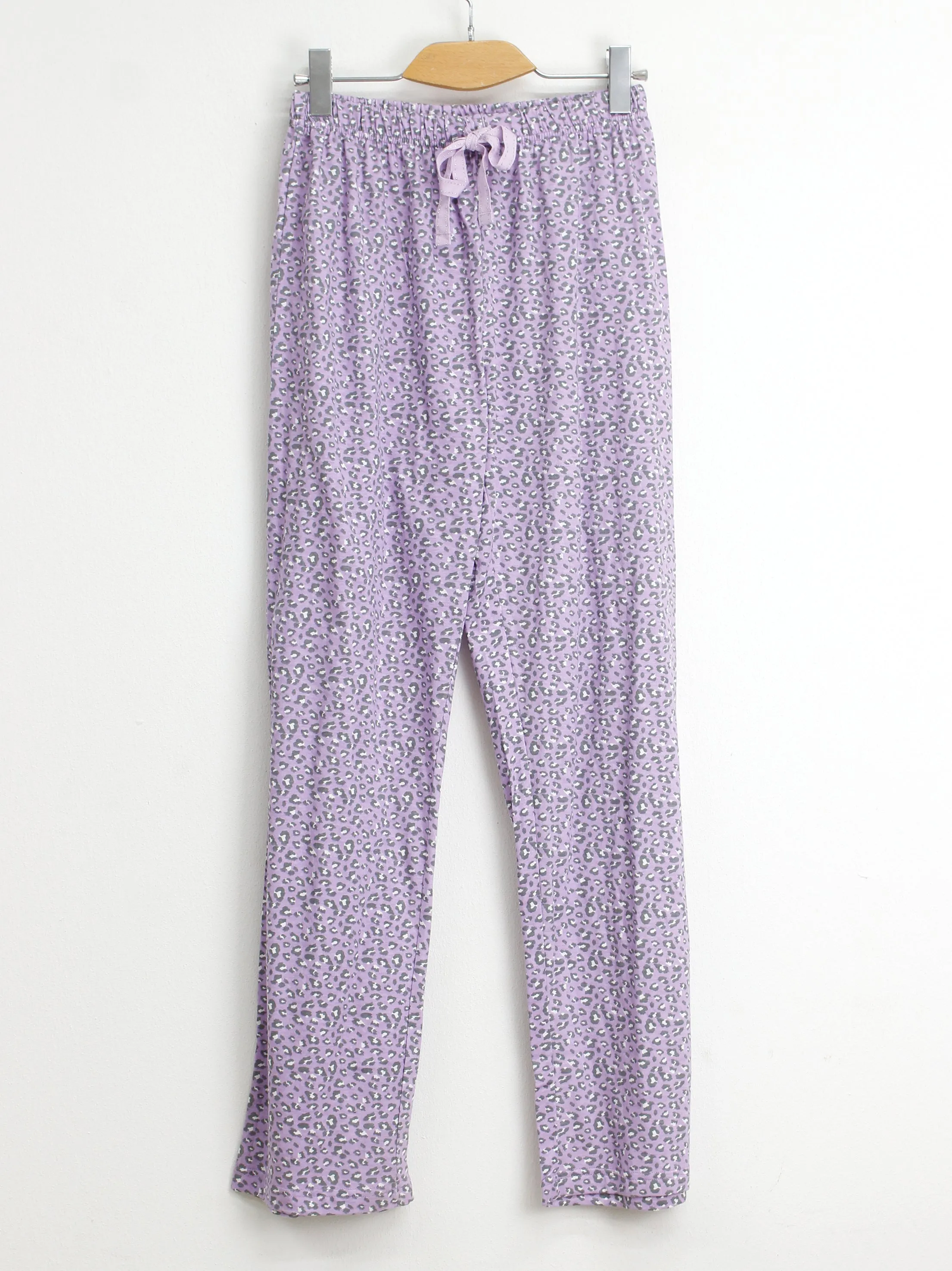 Women's Printed Sleepwear Pants,Light Purple