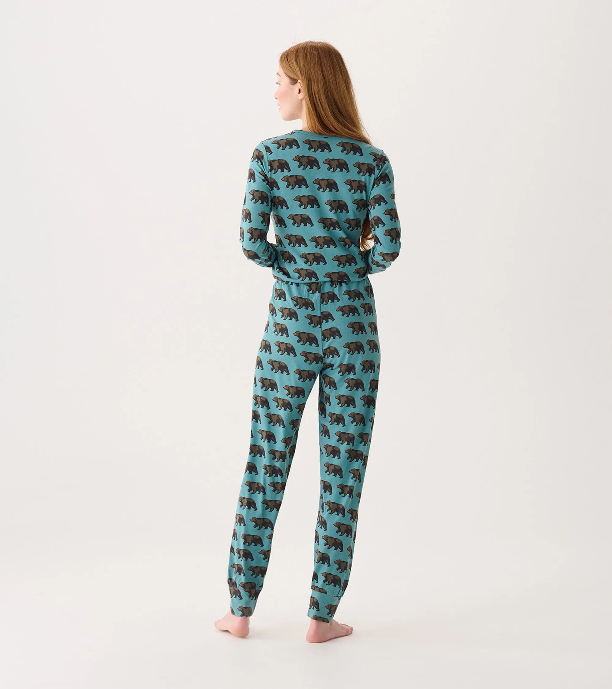 Women's Walking Bear Bamboo Pajama Set -Hatley